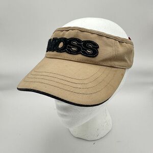 Vintage‎ Mossimo Visor Cap Youth 8-20 Brown Logo Streetwear 90s Y2K Frosted Tips